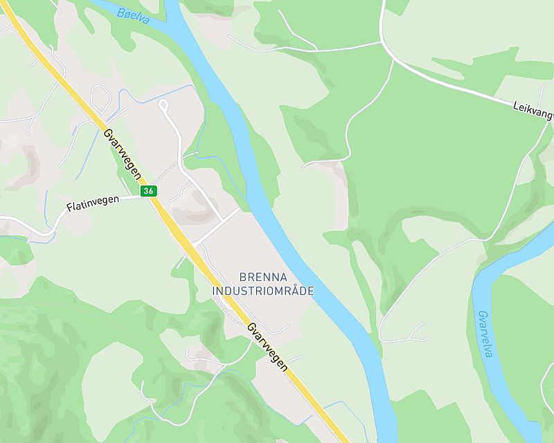 Et kart som viser beliggenheten til AniCura Dyreklinikken Telemark