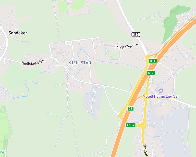 Et kart som viser beliggenheten til AniCura Dyreklinikk Drammen