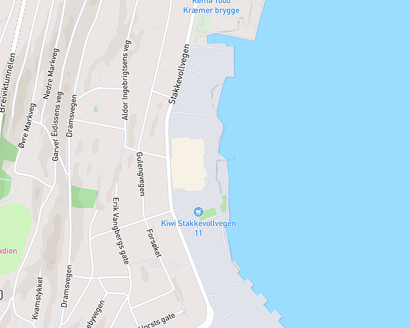 Et kart som viser beliggenheten til AniCura Katteklinikk Tromsø
