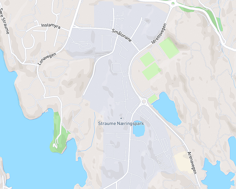 Et kart som viser beliggenheten til AniCura Dyreklinikken Sotra