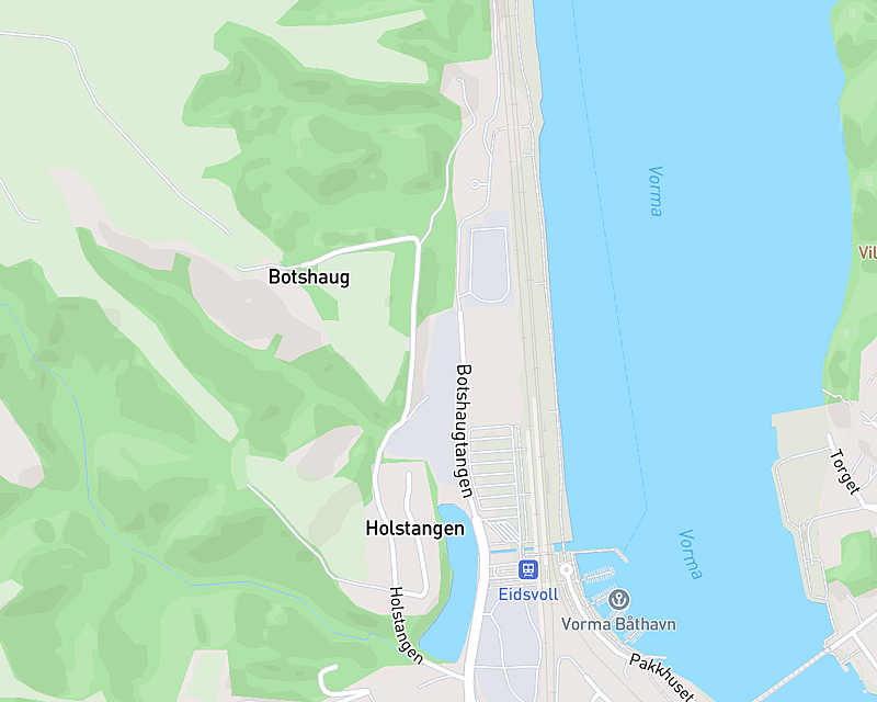 Et kart som viser beliggenheten til AniCura Eidsvoll Dyreklinikk