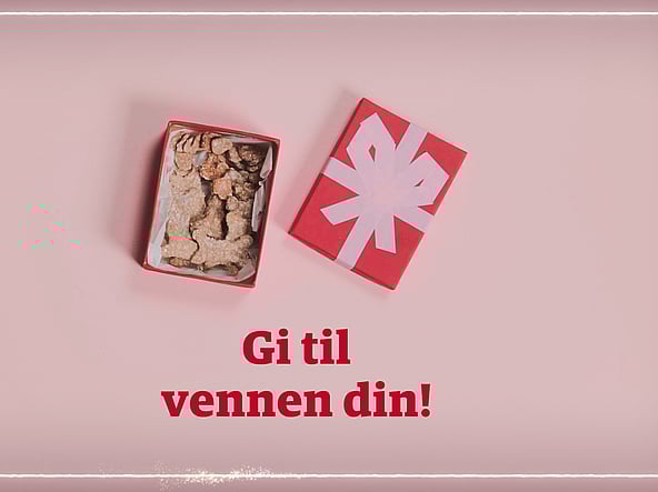 En boks med frokostblanding i.